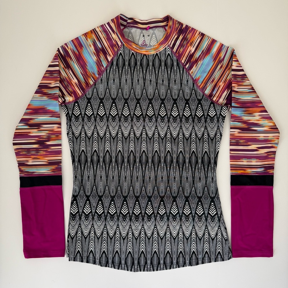 prAna Geometric Ikat Long Sleeve Top & Capri Legging Set XS Bundle - Picture 2 of 10